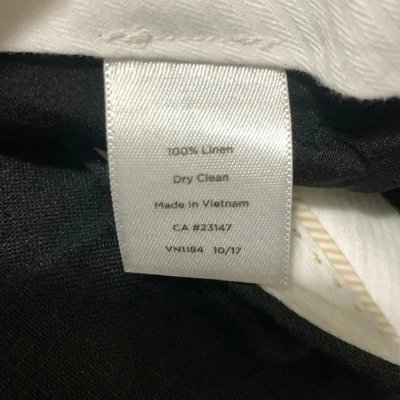 Women’s Talbots Windsor Straight leg Linen Pants Size 6 Black EUC - Picture 10 of 10